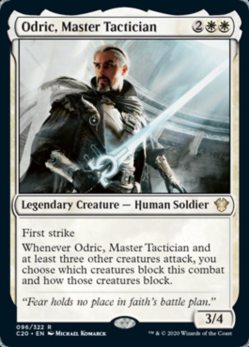 《熟練の戦術家、オドリック/Odric, Master Tactician》[C20] 白R