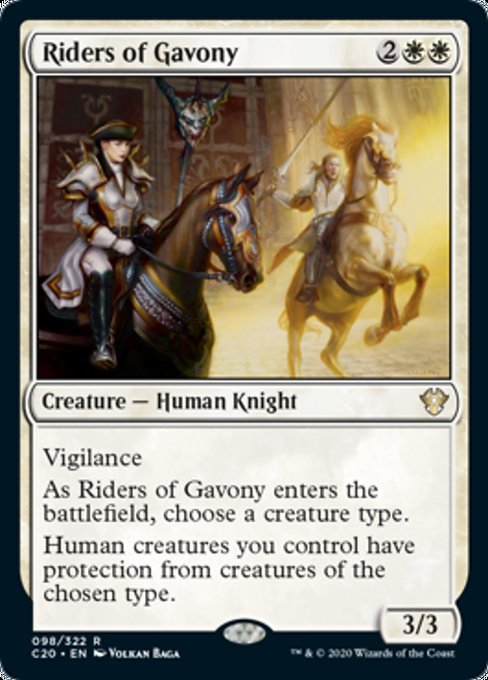《ガヴォニーの騎手/Riders of Gavony》[C20] 白R
