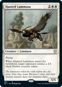 (094)《狩り立てられたラマスー/Hunted Lammasu》[C21] 白R