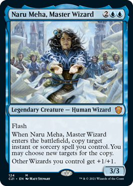 (124)《練達の魔術師、ナル・メハ/Naru Meha, Master Wizard》[C21] 青R