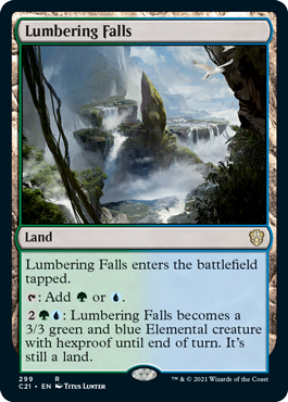 (299)《伐採地の滝/Lumbering Falls》[C21] 土地R
