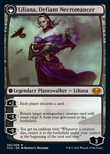 【Foil】《異端の癒し手、リリアナ/Liliana, Heretical Healer》/《反抗する屍術師、リリアナ/Liliana, Defiant Necromancer》[CC2] 黒R
