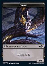 【Foil】(001/002)《蛇+ゾンビトークン/Snake+Zombie Token》[CC2] 黒/黒