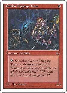 《ゴブリン穴掘り部隊/Goblin Digging Team》[CHR] 赤C