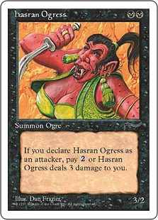 《ハスランの女オーガ/Hasran Ogress》[CHR] 黒C
