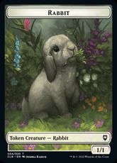 【Foil】(004)《兎トークン/Rabbit Token》[CLB] 白