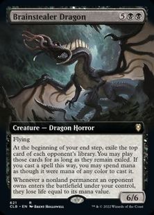 (621)■拡張アート■《ブレインスティーラー・ドラゴン/Brainstealer Dragon》[CLB-BF] 黒R