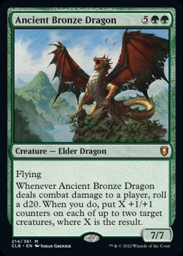 (214)《エインシャント・ブロンズ・ドラゴン/Ancient Bronze Dragon》[CLB] 緑R