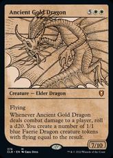 【Foil】(376)■ショーケース■《エインシャント・ゴールド・ドラゴン/Ancient Gold Dragon》[CLB-BF] 白R