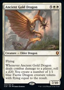 (003)《エインシャント・ゴールド・ドラゴン/Ancient Gold Dragon》[CLB] 白R