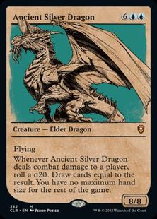 (382)■ショーケース■《エインシャント・シルヴァー・ドラゴン/Ancient Silver Dragon》[CLB-BF] 青R