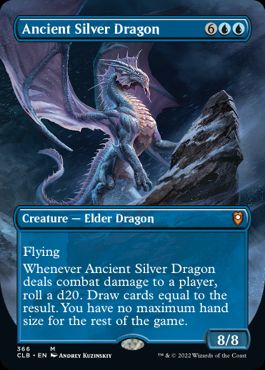 (366)■ボーダーレス■《エインシャント・シルヴァー・ドラゴン/Ancient Silver Dragon》[CLB-BF] 青R