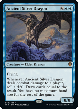 (056)《エインシャント・シルヴァー・ドラゴン/Ancient Silver Dragon》[CLB] 青R