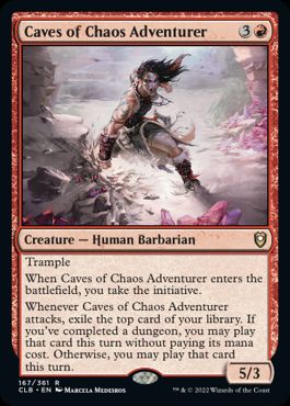 《混沌の洞窟の冒険者/Caves of Chaos Adventurer》[CLB] 赤R
