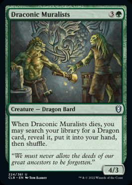 (224)《ドラゴンの壁画家/Draconic Muralists》[CLB] 緑U