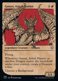 【Foil】(398)■ショーケース■《アストラルの狩人、ガナクス/Ganax, Astral Hunter》[CLB-BF] 赤U