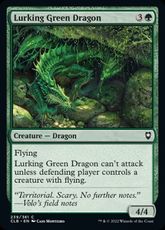 【Foil】(239)《隠れ潜むグリーン・ドラゴン/Lurking Green Dragon》[CLB] 緑C