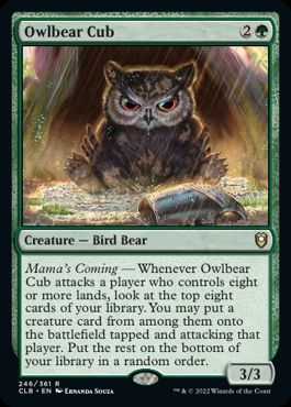 (246)《アウルベアの仔 /Owlbear Cub》[CLB] 緑R