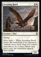 【Foil】(041)《偵察の鷹/Scouting Hawk》[CLB] 白C