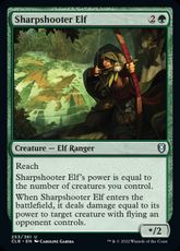 【Foil】(253)《エルフの名射手/Sharpshooter Elf》[CLB] 緑U