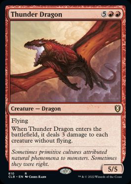(810)《雷のドラゴン/Thunder Dragon》[CLB] 赤R