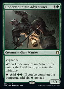 (260)《アンダーマウンテンの冒険者/Undermountain Adventurer》[CLB] 緑R