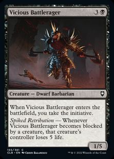 (155)《物騒なバトルレイジャー/Vicious Battlerager》[CLB] 黒C