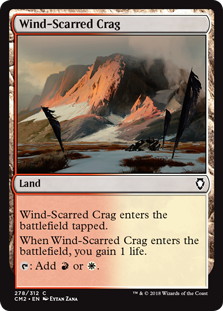 《風に削られた岩山/Wind-Scarred Crag》[CM2] 土地C