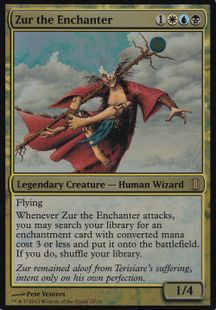 ☆大判カード☆【Foil】《結界師ズアー/Zur the Enchanter》[CMA] 金