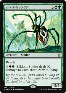 《絹鎖の蜘蛛/Silklash Spider》[CMA17] 緑R