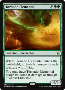 《大竜巻の精霊/Tornado Elemental》[CMA17] 緑R
