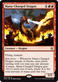 《マナ蓄積のドラゴン/Mana-Charged Dragon》[CMA17] 赤R