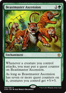 《獣使いの昇天/Beastmaster Ascension》[CMA17] 緑R