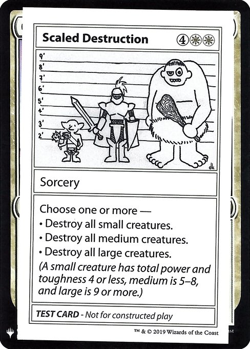 ■エンブレムあり■《Scaled Destruction》[Mystery Booster Playtest Cards] 白R
