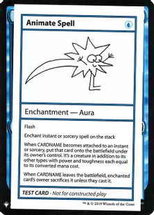 ■エンブレムあり■《Animate Spell(Play Test Card)》[Mystery Booster Playtest Cards] 青R