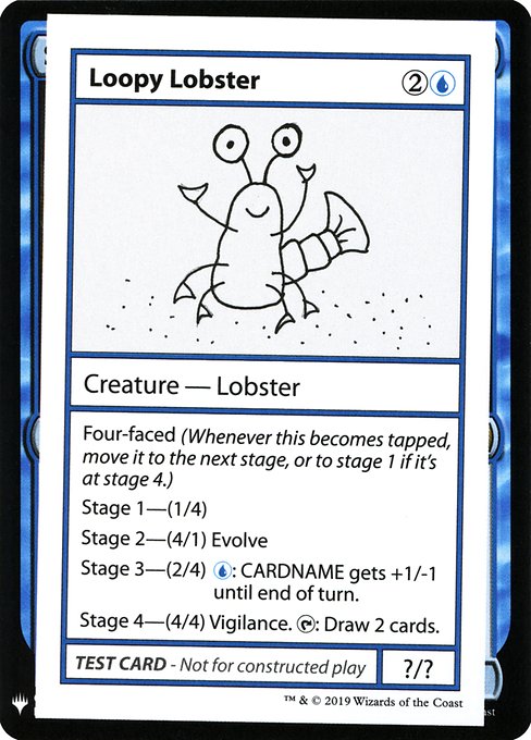 ■エンブレムあり■《Loopy Lobster》[Mystery Booster Playtest Cards] 青R