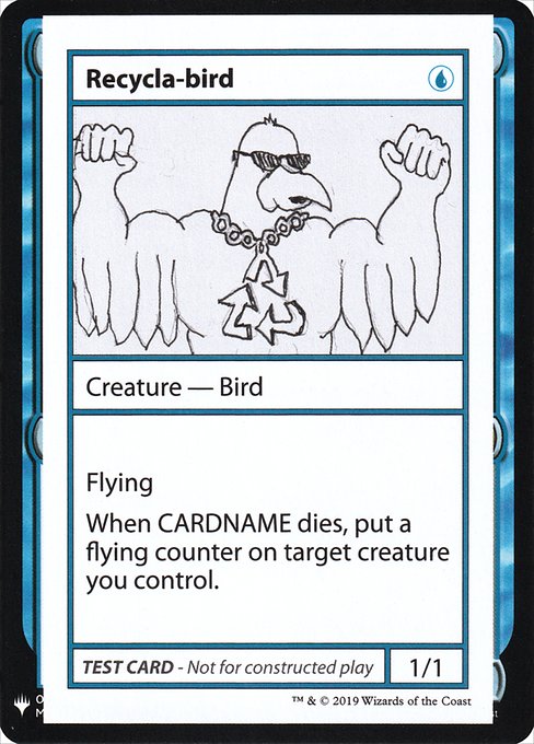 ■エンブレムあり■《Recycla-bird》[Mystery Booster Playtest Cards] 青R