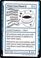 ■エンブレムあり■《Visitor from Planet Q(Play Test Card)》[Mystery Booster Playtest Cards] 青R