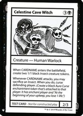 ■エンブレムあり■《Celestine Cave Witch(Play Test Card)》[Mystery Booster Playtest Cards] 黒R