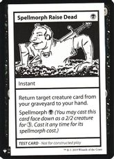 ■エンブレムあり■《Spellmorph Raise Dead(Play Test Card)》[Mystery Booster Playtest Cards] 黒R