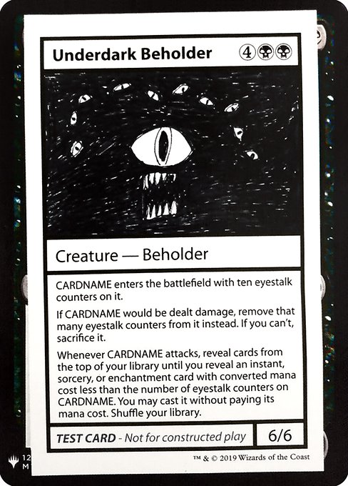 ■エンブレムあり■《Underdark Beholder》[Mystery Booster Playtest Cards] 黒R