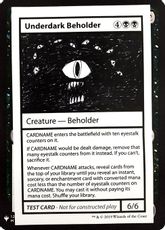 ■エンブレムあり■《Underdark Beholder(Play Test Card)》[Mystery Booster Playtest Cards] 黒R