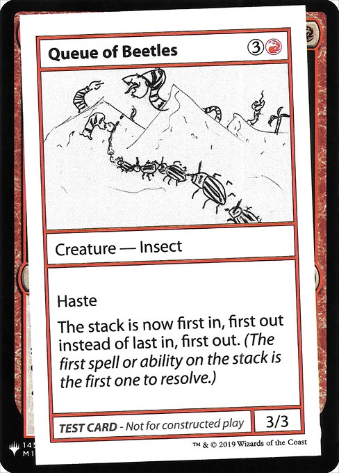 ■エンブレムあり■《Queue of Beetles》[Mystery Booster Playtest Cards] 赤R