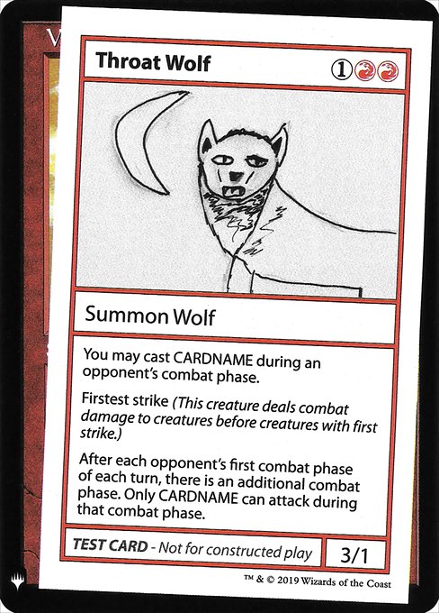 ■エンブレムあり■《Throat Wolf》[Mystery Booster Playtest Cards] 赤R