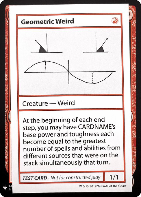 ■エンブレムあり■《Geometric Weird》[Mystery Booster Playtest Cards] 赤R