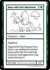 ■エンブレムあり■《Bear with Set's Mechanic(Play Test Card)》[Mystery Booster Playtest Cards] 緑R