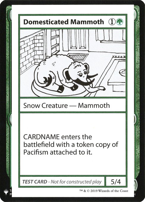 ■エンブレムあり■《Domesticated Mammoth》[Mystery Booster Playtest Cards] 緑R