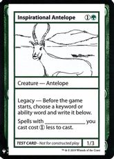 ■エンブレムあり■《Inspirational Antelope(Play Test Card)》[Mystery Booster Playtest Cards] 緑R