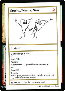 ■エンブレムあり■《Smelt+Herd+Saw(Play Test Card)》[Mystery Booster Playtest Cards] 分R
