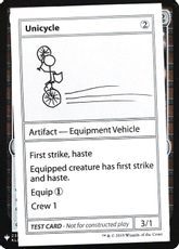 ■エンブレムあり■《Unicycle(Play Test Card)》[Mystery Booster Playtest Cards] 茶R